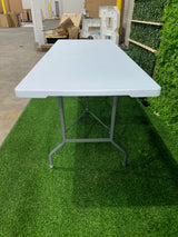 6ft Heavy Duty White Plastic Banquet Table