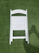 HD Pro White Resin Folding Chair