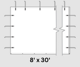 8' x 30' Solid Sidewall for High Peak Tent