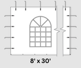 8' x 30' Window Sidewall for High Peak Tent