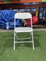 HD Pro White Plastic Folding Chair