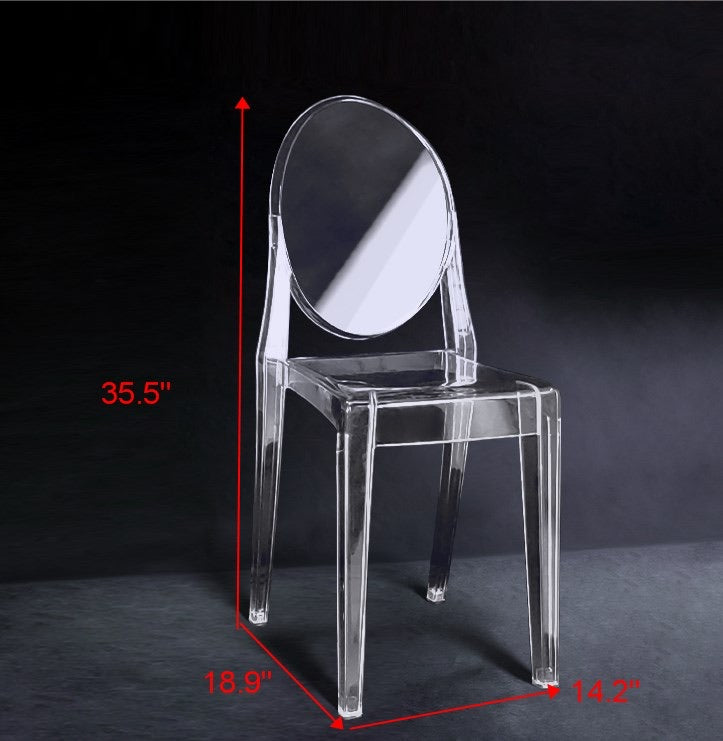 Stackable Clear Ghost Banquet Chair