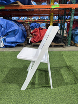 HD Pro White Resin Folding Chair