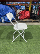 HD Pro White Plastic Folding Chair