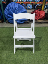 HD Pro White Resin Folding Chair