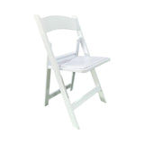 HD Pro White Resin Folding Chair